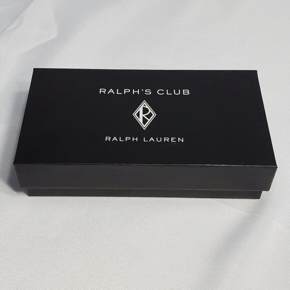 Ralph Laurens Black Diamond Club Leather Keychain Key Fob Ring In Gift Box 6.5" - Picture 6 of 7